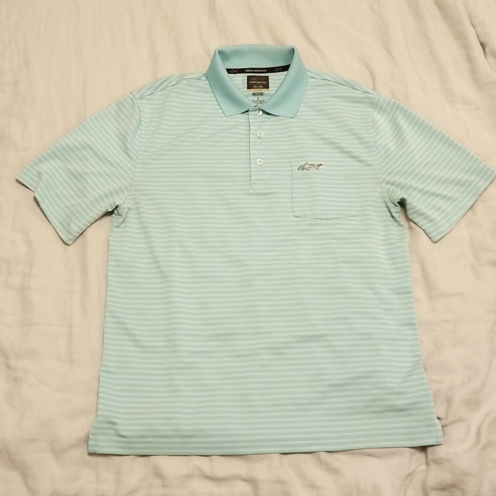 Greg Norman Small Teal Golf Polo